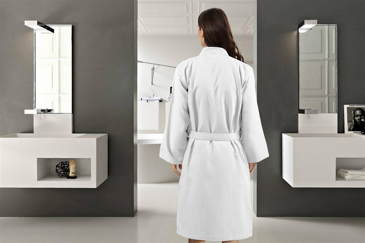 BADEMANTEL L Unisex  - Weiß, Basics, Textil (Lnull) - Kayoom