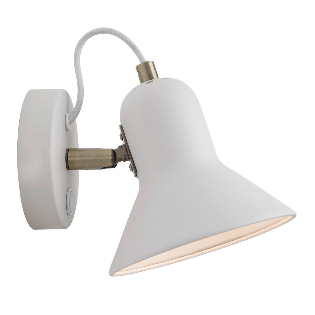 WANDLEUCHTE   - Weiß, Basics, Metall (16.6/13.6/16.8cm)