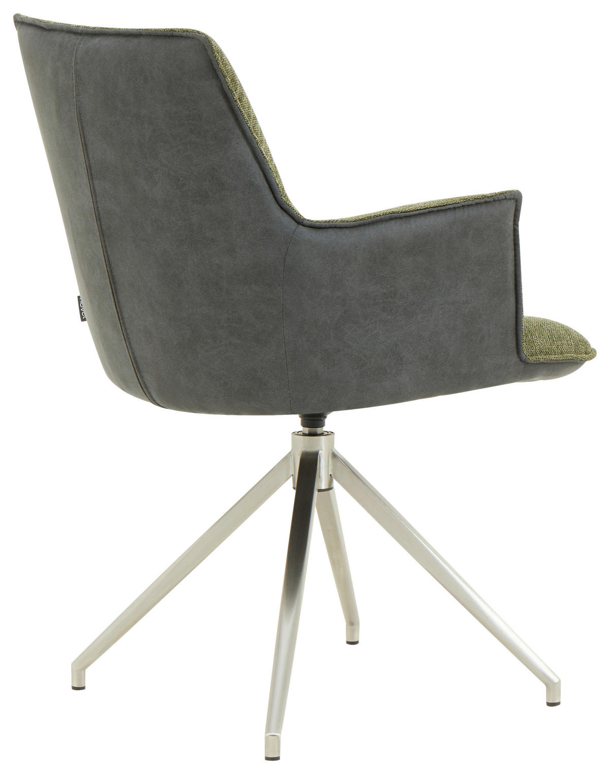 STOLICA SA RUKONASLONOM  antracit, zelena       - zelena/boja nerđajućeg čelika, Dizajnerski, metal/tekstil (59/89,5/63cm) - Novel