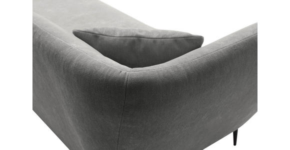 RÉCAMIERE Platinfarben Chenille Zierkissen, Rücken echt  - Platinfarben/Schwarz, KONVENTIONELL, Textil/Metall (224/70/97cm) - Hom`in