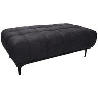 HOCKER Velours Dunkelbraun  - Dunkelbraun/Schwarz, Design, Textil/Metall (131/47/71cm) - Stylife