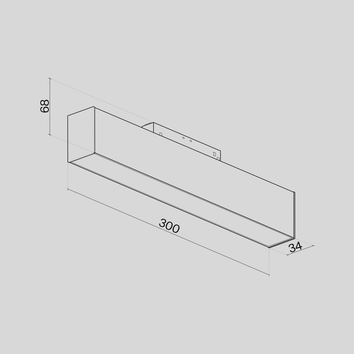 SCHIENENSYSTEM-STRAHLER - Schwarz, Basics, Kunststoff/Metall (3,4/6,8/30cm) - MAYTONI