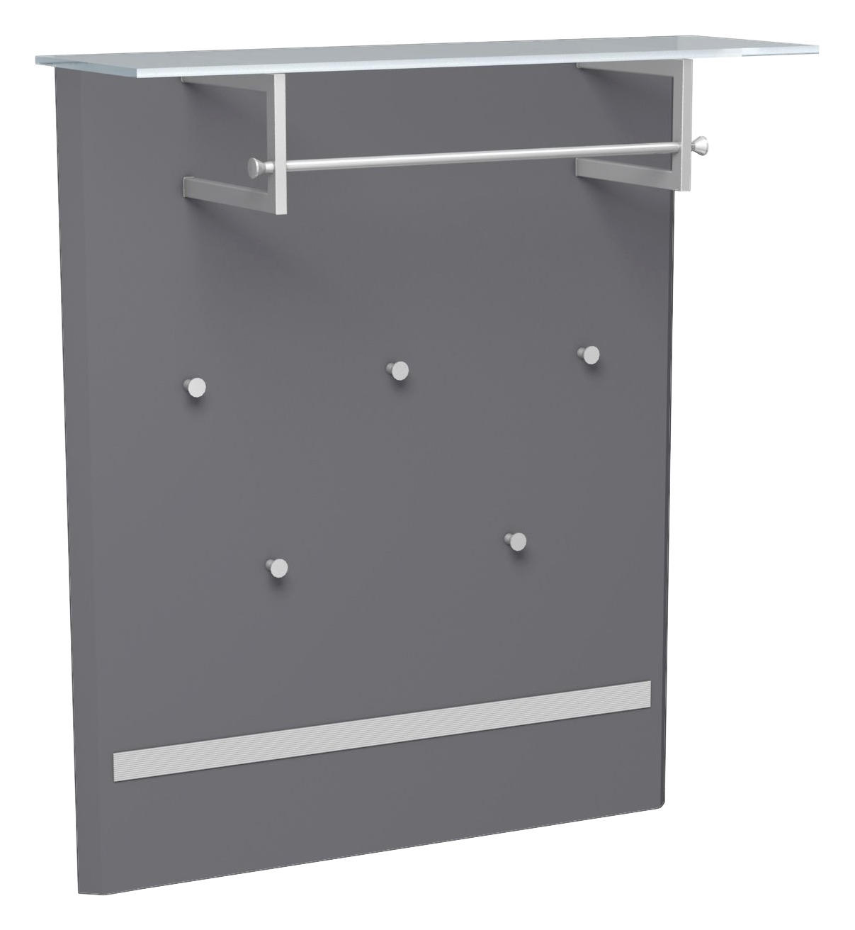GARDEROBENPANEEL  in 95/104/29 cm  - Anthrazit, Design, Holzwerkstoff (95/104/29cm) - Dieter Knoll
