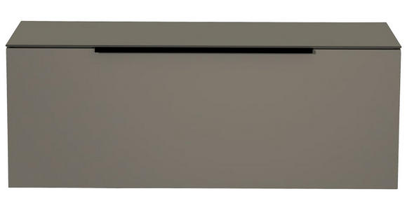 LOWBOARD  in 110/56/45 cm  - Schwarz/Grau, Design, Glas/Holzwerkstoff (110/56/45cm) - Moderano