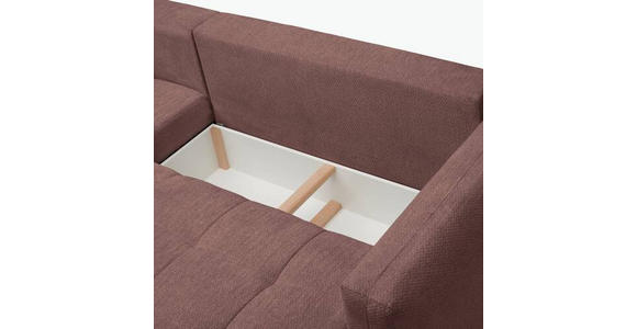 ECKSOFA in Chenille Braun  - Schwarz/Braun, MODERN, Kunststoff/Textil (172/276cm) - Hom`in