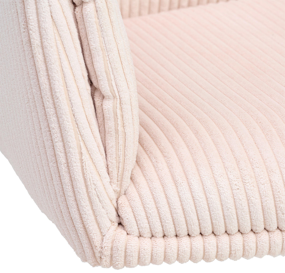 ARMLEHNSTUHL  in Eisen Cord  - Creme/Schwarz, MODERN, Textil/Metall (65/90/62cm) - MID.YOU