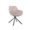 ARMLEHNSTUHL  in Samt  - Schwarz/Rosa, MODERN, Textil/Metall (64/82/63cm) - Livetastic