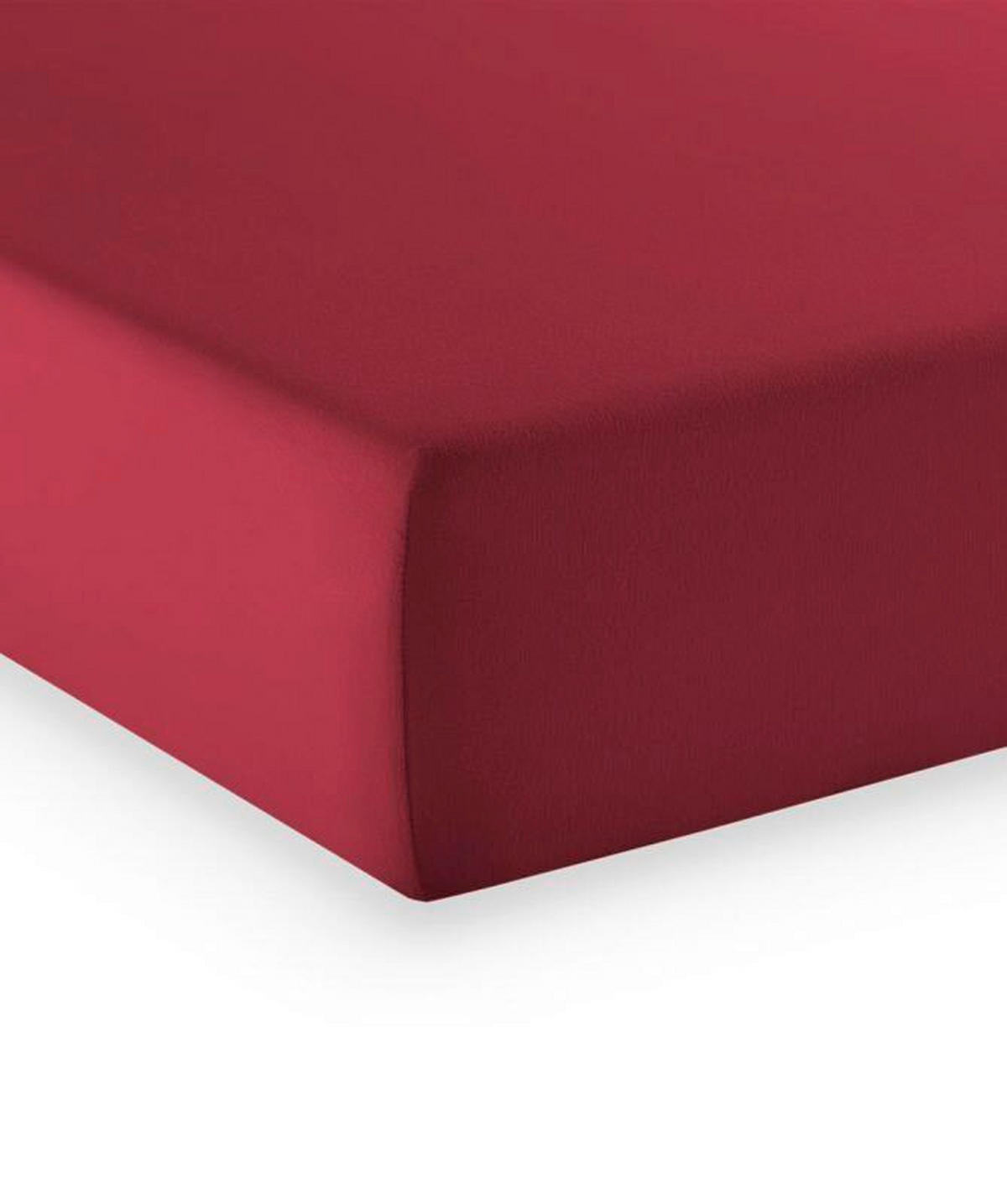 BOXSPRING-FIXLEINTUCH - Rot, Basics, Textil (140-160/200-210cm) - Fleuresse