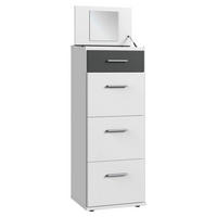 KOMMODE  in 46/121/40 cm  - Alufarben/Schwarz, KONVENTIONELL, Holzwerkstoff/Kunststoff (46/121/40cm) - Boxxx