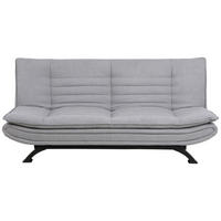 SCHLAFSOFA Chenille Hellgrau  - Hellgrau/Schwarz, Design, Textil/Metall (196/91/98cm) - Carryhome