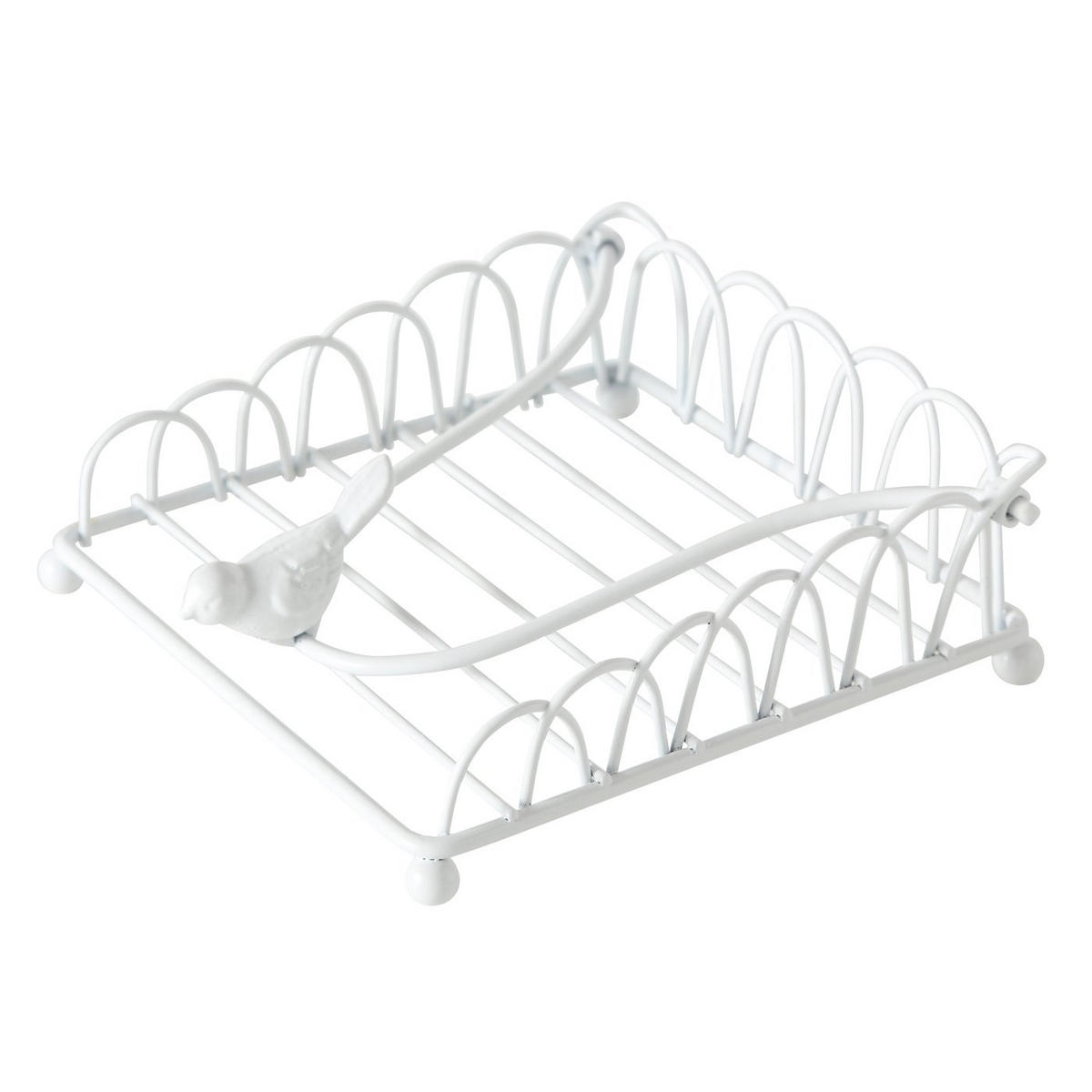 SERVIETTENHALTER    - Weiß, Basics, Metall (12/14/5cm)