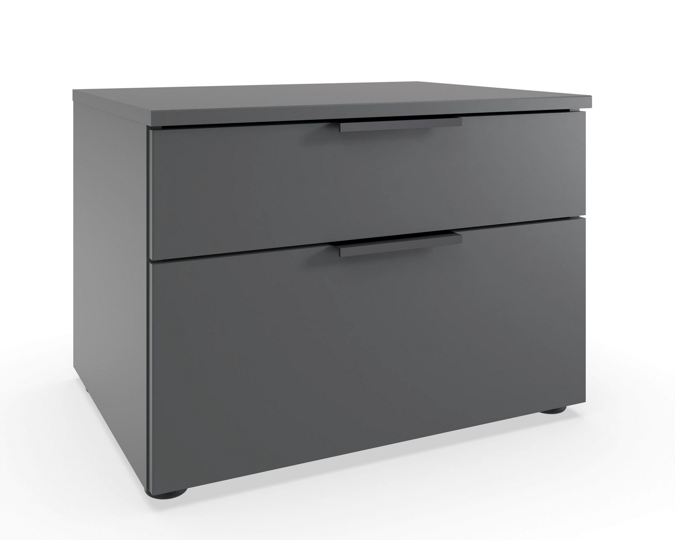 NOČNA OMARICA, barve grafita  - črna/barve grafita, Design, kovina/umetna masa (54/39/41cm) - Hom`in