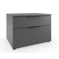 NOČNA OMARICA, barve grafita  - črna/barve grafita, Design, kovina/umetna masa (54/39/41cm) - Hom`in