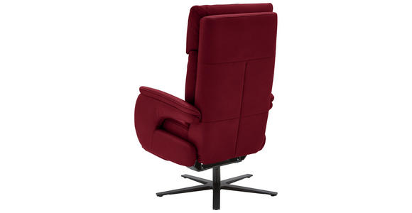 RELAXSESSEL in Textil Rot  - Rot/Schwarz, Design, Textil/Metall (70/117/85cm) - Dieter Knoll