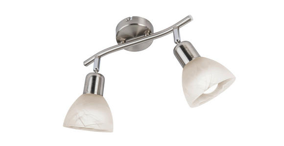 STRAHLER 25/10/20 cm - Weiß/Nickelfarben, Basics, Glas/Metall (25/10/20cm) - Novel