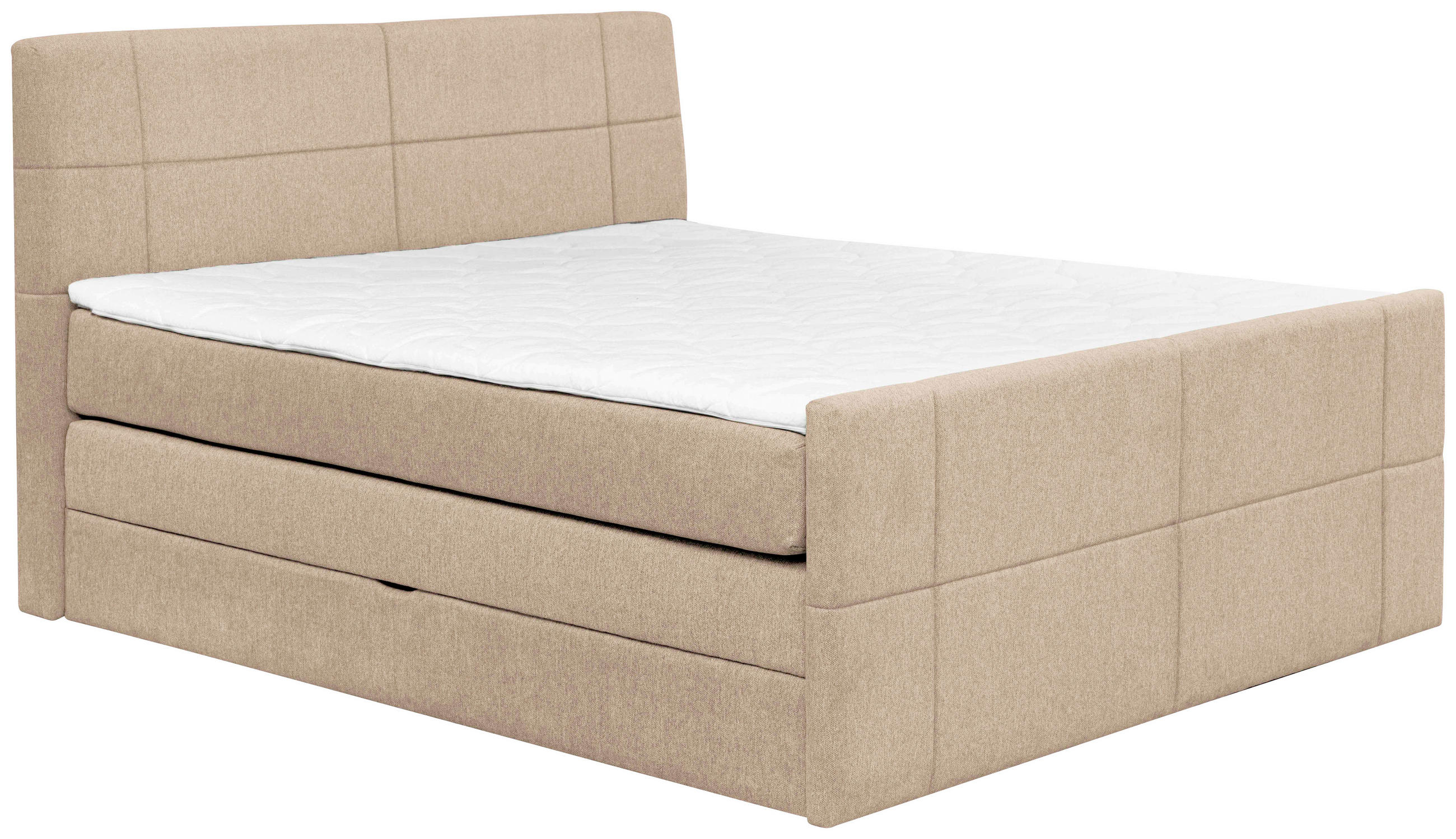 BOXSPRINGBETT 180/200 cm  in Beige  - Beige, Konventionell, Textil (180/200cm) - Carryhome