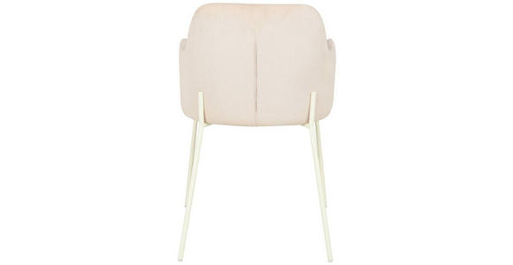 ARMLEHNSTUHL in Eisen Samt - Creme/Rosa, Design, Textil/Metall (53/85/58cm) - Novel