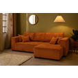 ECKSOFA in Cord Terracotta - Terracotta/Braun, KONVENTIONELL, Holz/Textil (230/190cm) - Carryhome