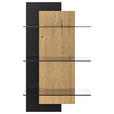 WANDBOARD in 70/125/20 cm Anthrazit, Wildeiche  - Wildeiche/Anthrazit, Natur, Glas/Holz (70/125/20cm) - Dieter Knoll