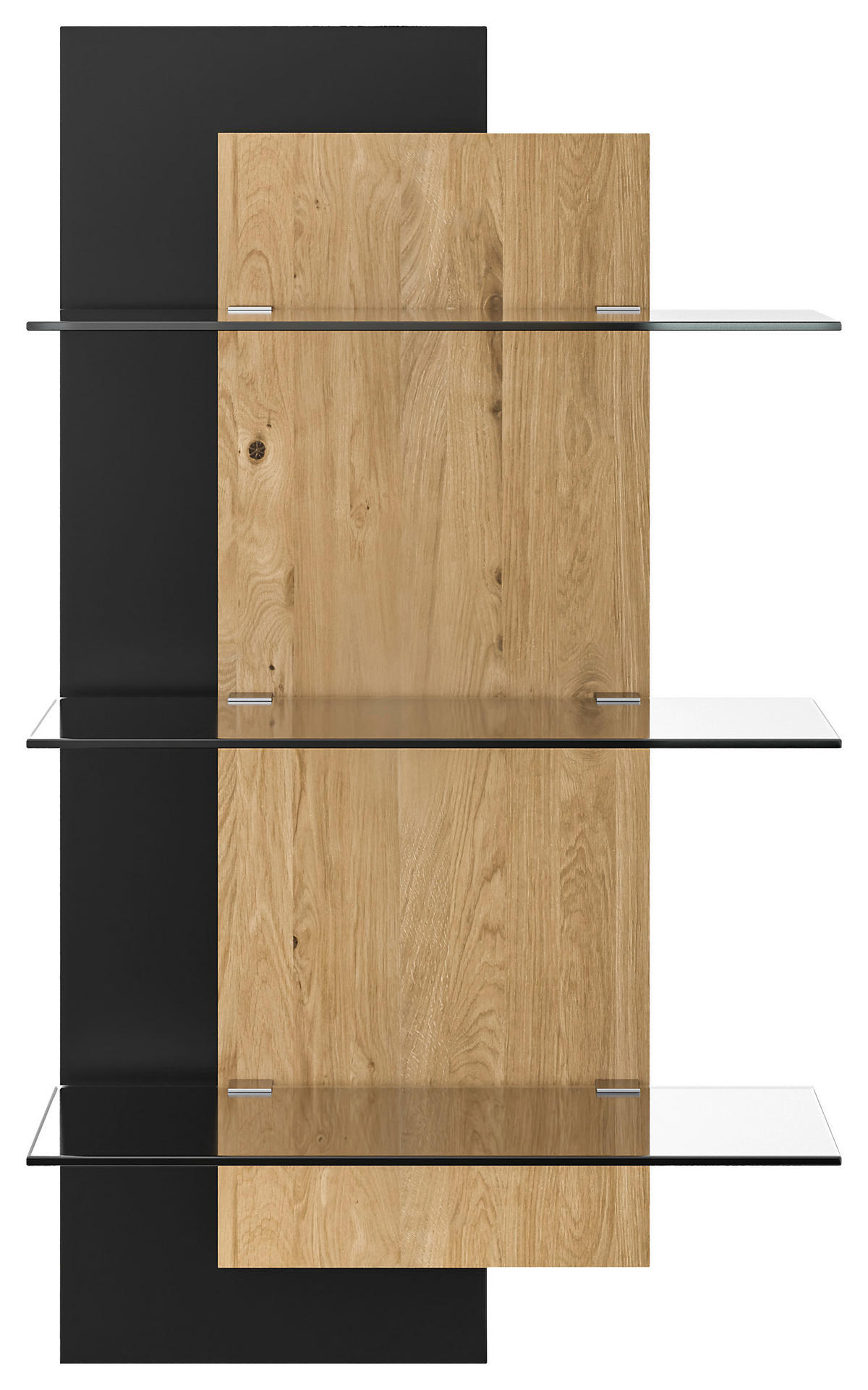 WANDBOARD Celika  70/125/20 cm  - Wildeiche/Anthrazit, Natur, Glas/Holz (70/125/20cm) - Dieter Knoll