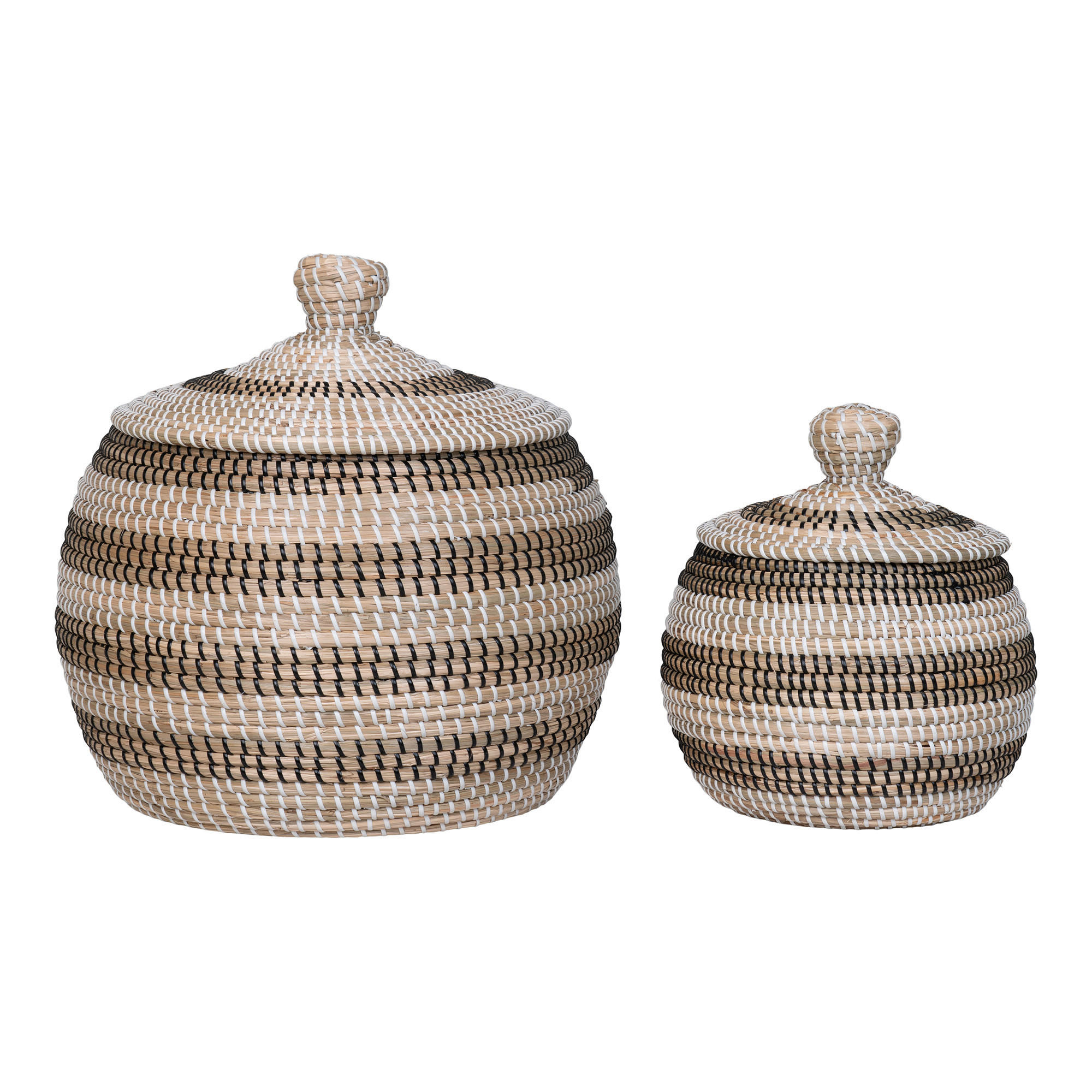 KORBSET - Hellbraun, Design, Holz (26/40/29/39cm)