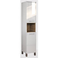 VISOKI ORMAR  bela  - bela, Moderno, metal/pločasti materijal (35/172/33cm) - Ti'me