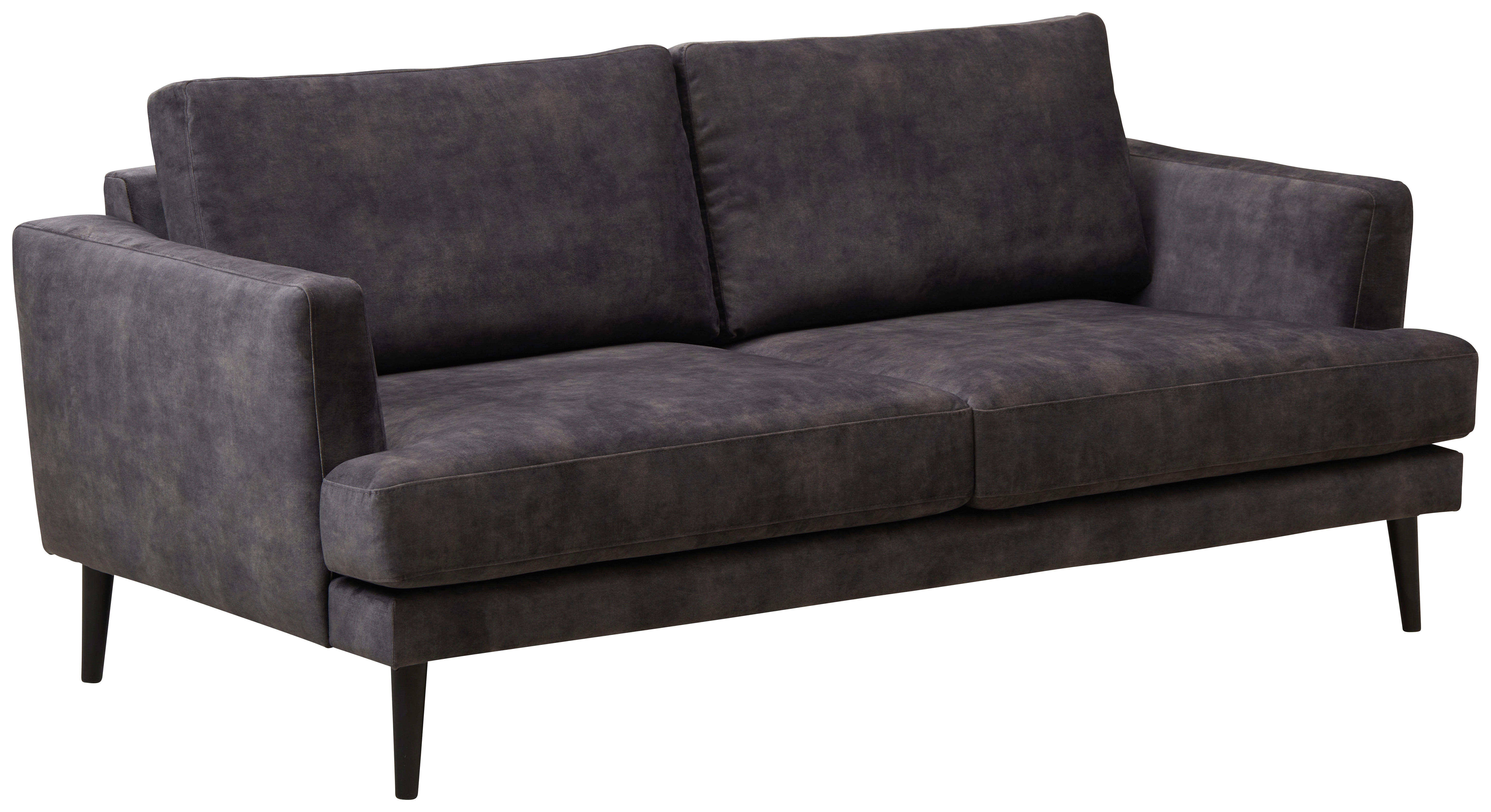 SOFFA i trä, textil mörkgrå  - mörkgrå/svart, Design, trä/textil (210/85/92cm) - Pure Home Comfort