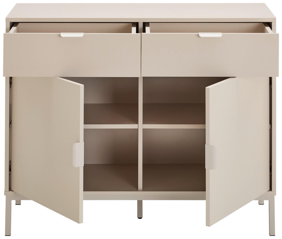 SIDEBOARD Rhodes 100/80/40 cm 2 Schublade(n)  - Kaschmir, Design, Holzwerkstoff/Metall (100/80/40cm) - MID.YOU