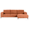 ECKSOFA in Cord Rostfarben  - Rostfarben/Schwarz, Konventionell, Textil/Metall (285/170cm) - Carryhome