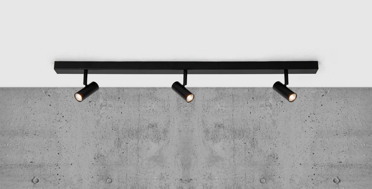 LED-DECKENSTRAHLER 78/3,5/12 cm   - Schwarz, Design, Metall (78/3,5/12cm) - Nordlux