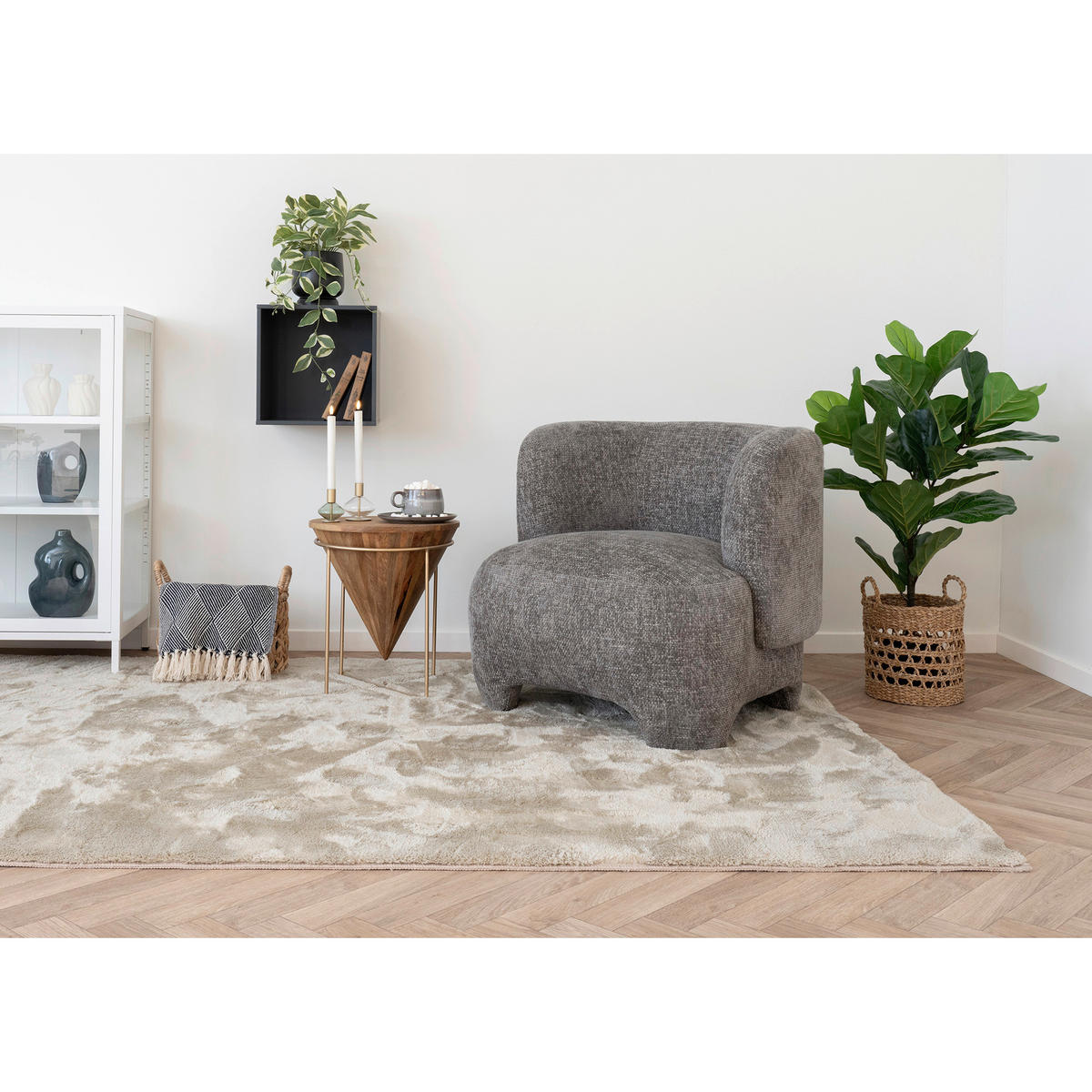 WOHNDECKE 180/130 cm  - Weiß/Dunkelblau, Basics, Textil (180/130cm)