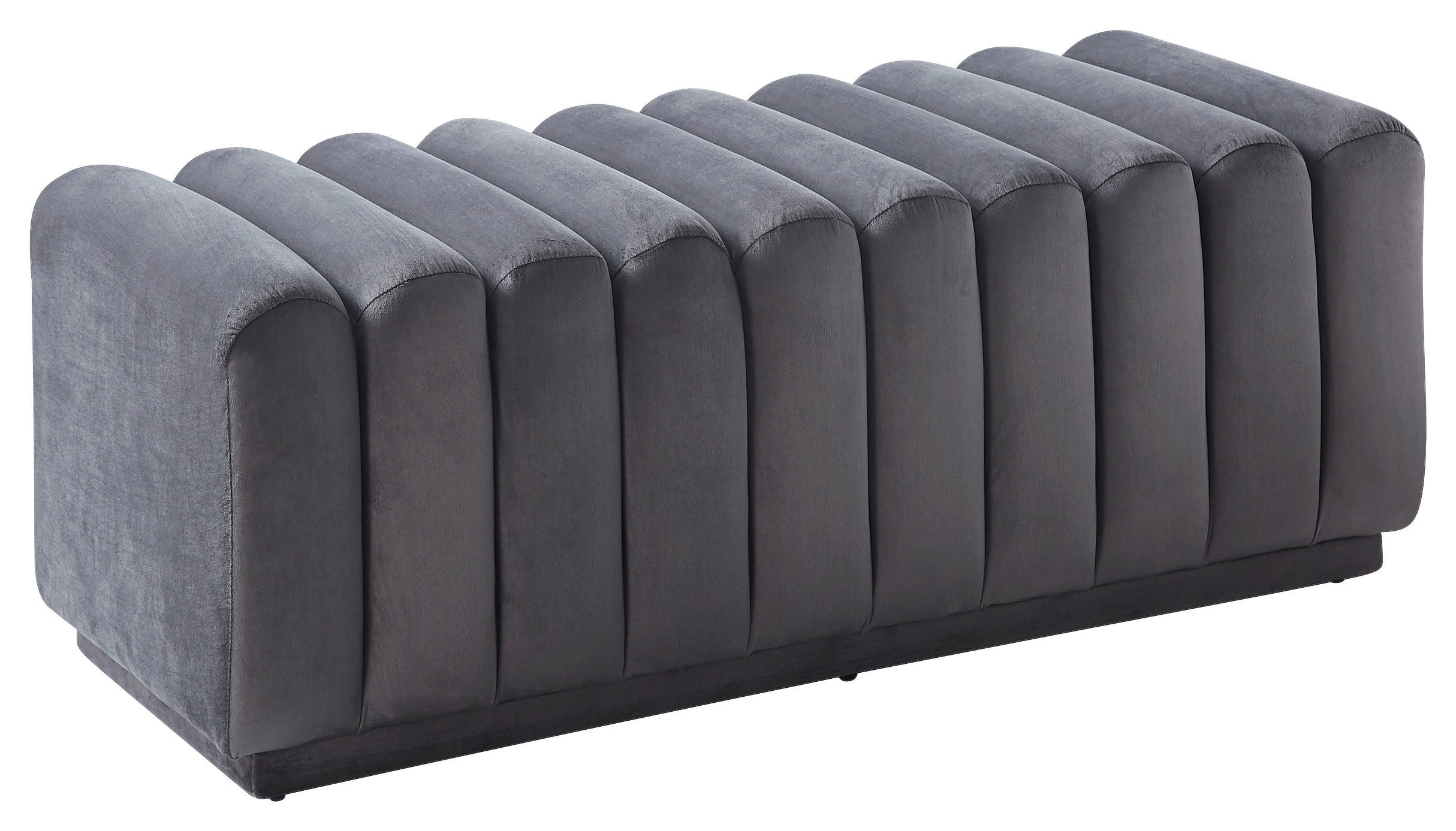 SITZBANK 113/42/48 cm Samt Braun - Schwarz/Braun, MODERN, Textil (113/42/48cm) - PBJ