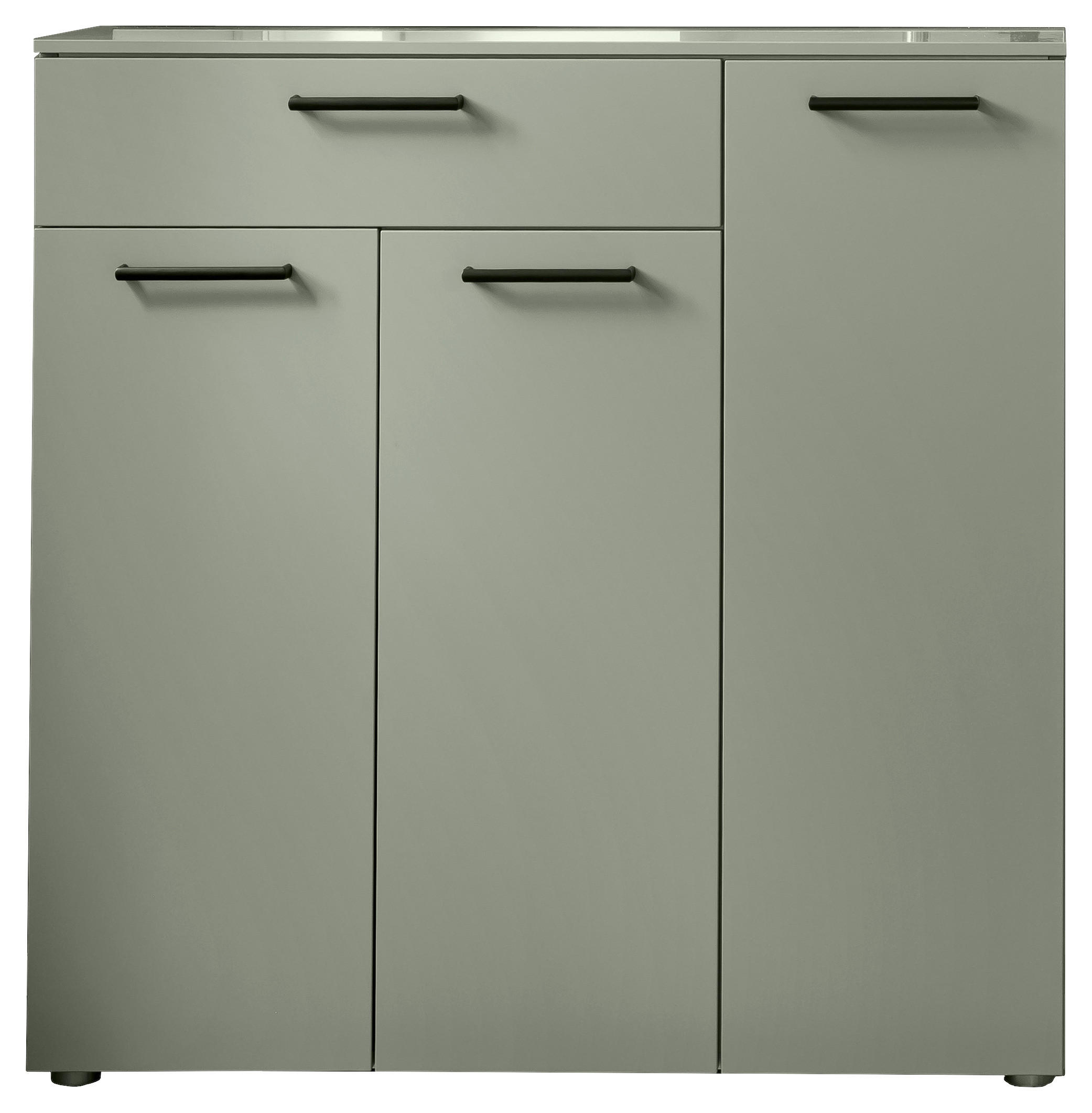 SCHUHSCHRANK in 102/100/29 cm - Pastellgrün/Silberfarben, Design, Holzwerkstoff/Kunststoff (102/100/29cm) - Moderano