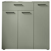 SCHUHSCHRANK  in 102/100/29 cm  - Pastellgrün/Silberfarben, Design, Holzwerkstoff/Kunststoff (102/100/29cm) - Moderano