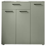 SCHUHSCHRANK  in 102/100/29 cm  - Pastellgrün/Silberfarben, Design, Holzwerkstoff/Kunststoff (102/100/29cm) - Moderano