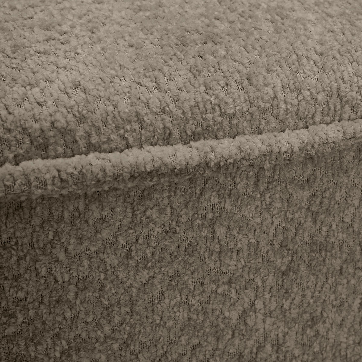 ECKSOFA in Chenille Taupe  - Taupe/Schwarz, Konventionell, Kunststoff/Textil (233/193cm) - Carryhome