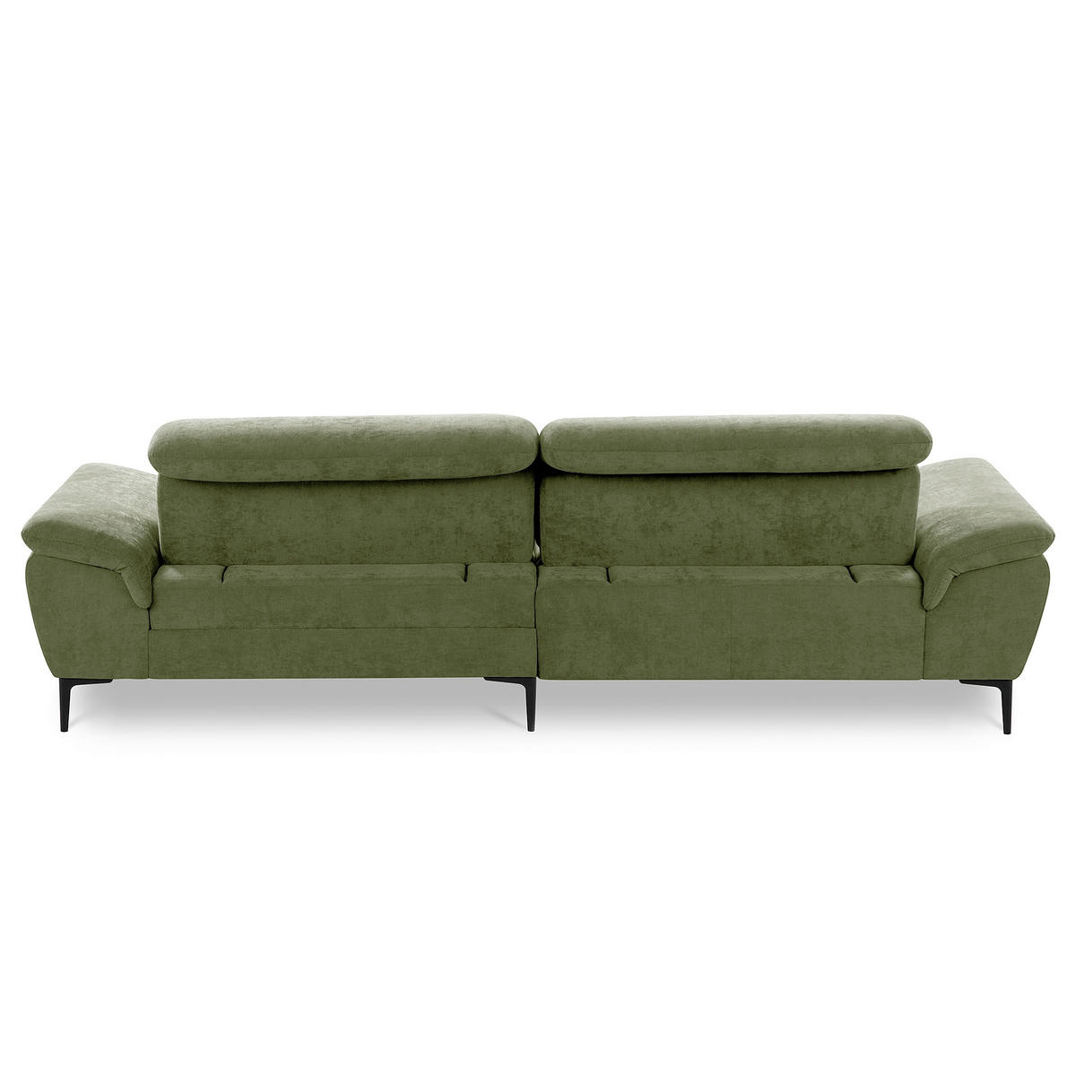ECKSOFA  Webstoff Grün  - Schwarz/Grün, Design, Textil/Metall (268/195cm) - Livetastic