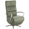 RELAXSESSEL in Leder Grün  - Chromfarben/Grün, Design, Leder/Metall (64/112/80cm) - Cantus