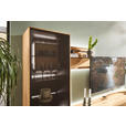 WOHNWAND  in Schwarz, Eichefarben  320/192/50 cm  LED-COB-Leuchtmittel, Dekoleuchtmittel   - Eichefarben/Schwarz, Natur, Glas/Holz (320/192/50cm) - Waldwelt