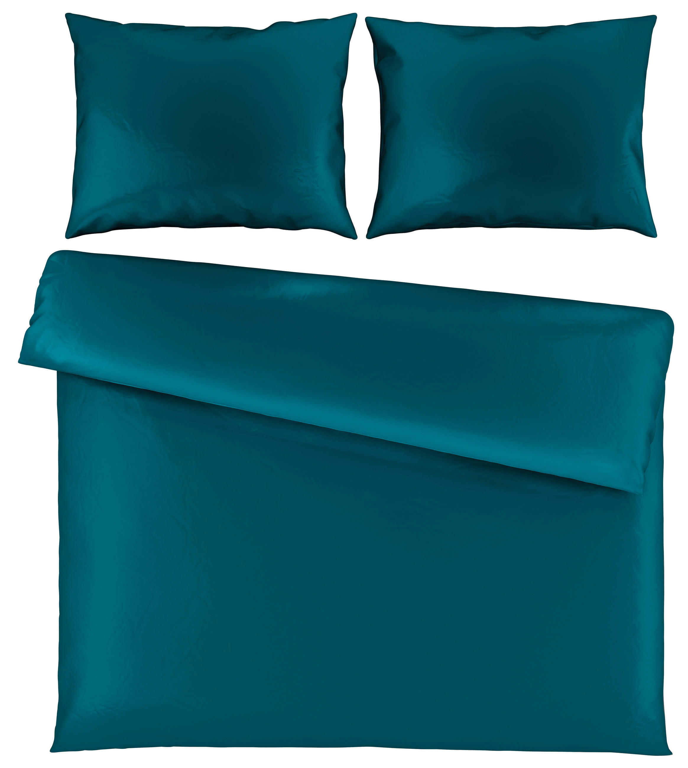 Novel POSTEĽNÁ BIELIZEŇ, satén, petrolejová, 200/200 cm