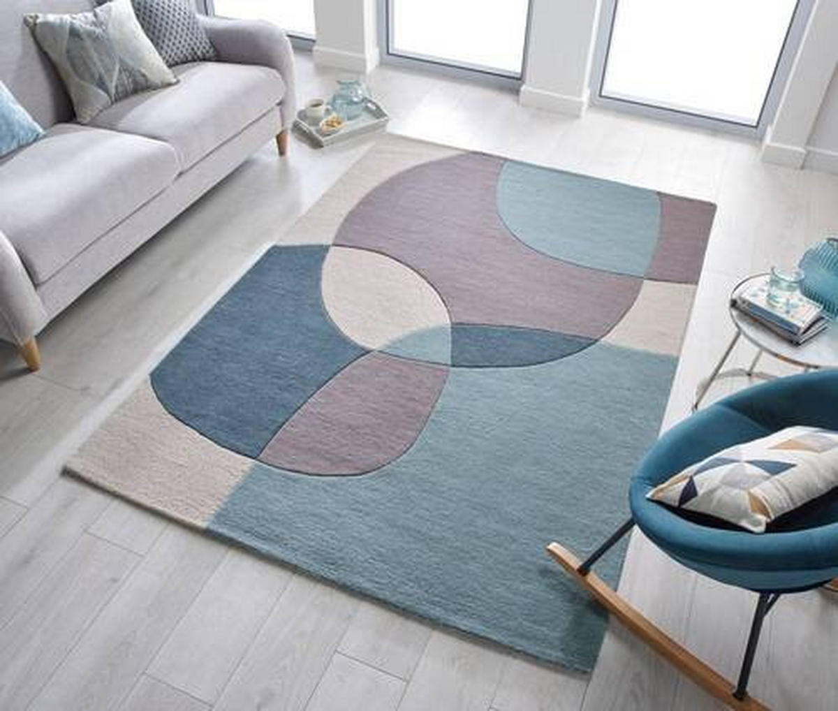 VLNĚNÝ KOBEREC, 170/120 cm, modrá - modrá, Basics, textil (170/120cm)