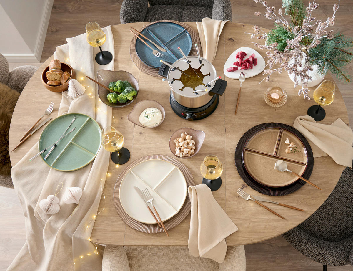 FONDUESET  - Silberfarben, Basics, Metall - Severin