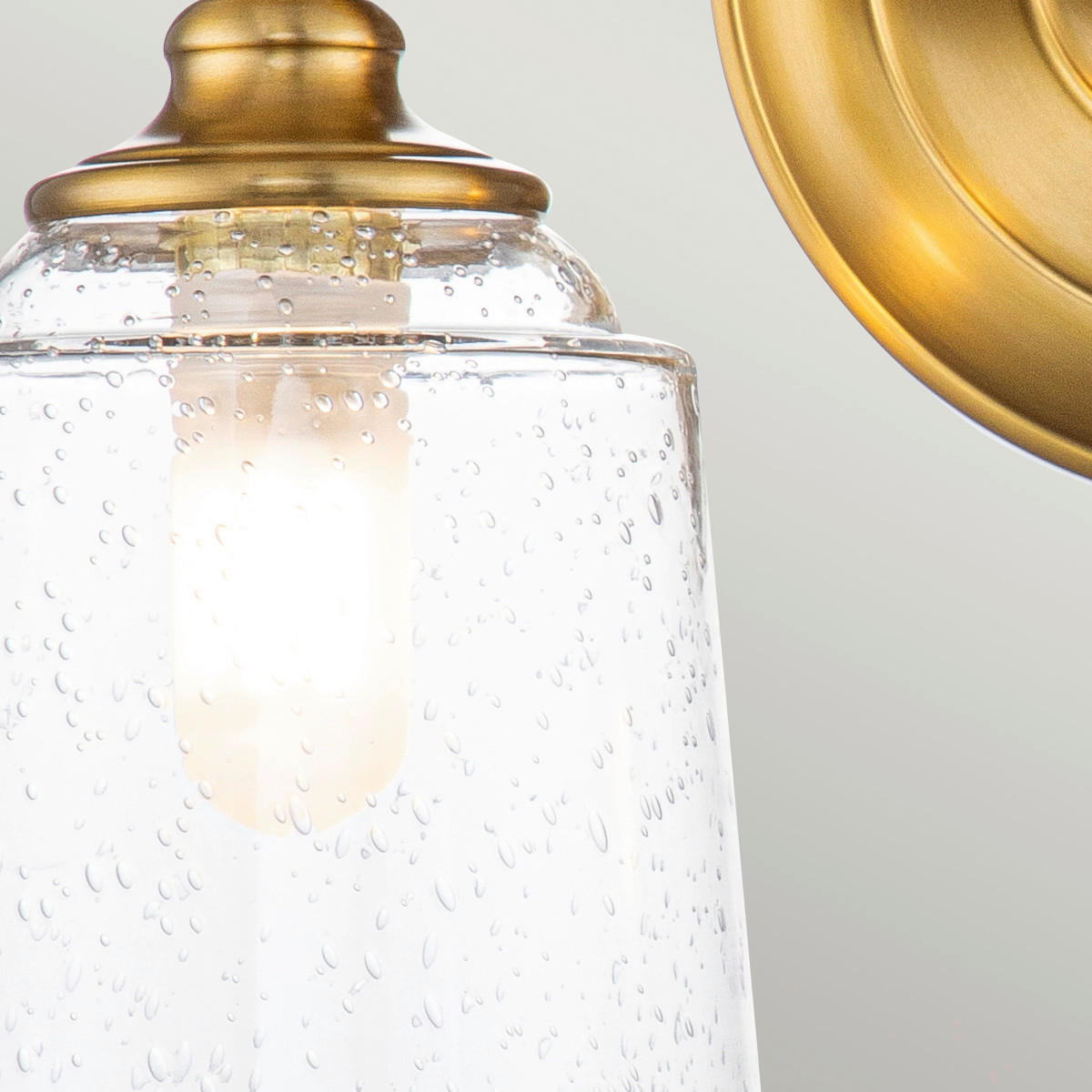 BADEZIMMER-WANDLEUCHTE - Messingfarben, Konventionell, Glas/Metall (33/24.8 /15.2cm) - Elstead Lighting