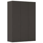 DREHTÜRENSCHRANK 151/223/61 cm,  in Graphitfarben, 3-türig  - Graphitfarben, Basics, Holzwerkstoff/Metall (151/223/61cm) - Novel