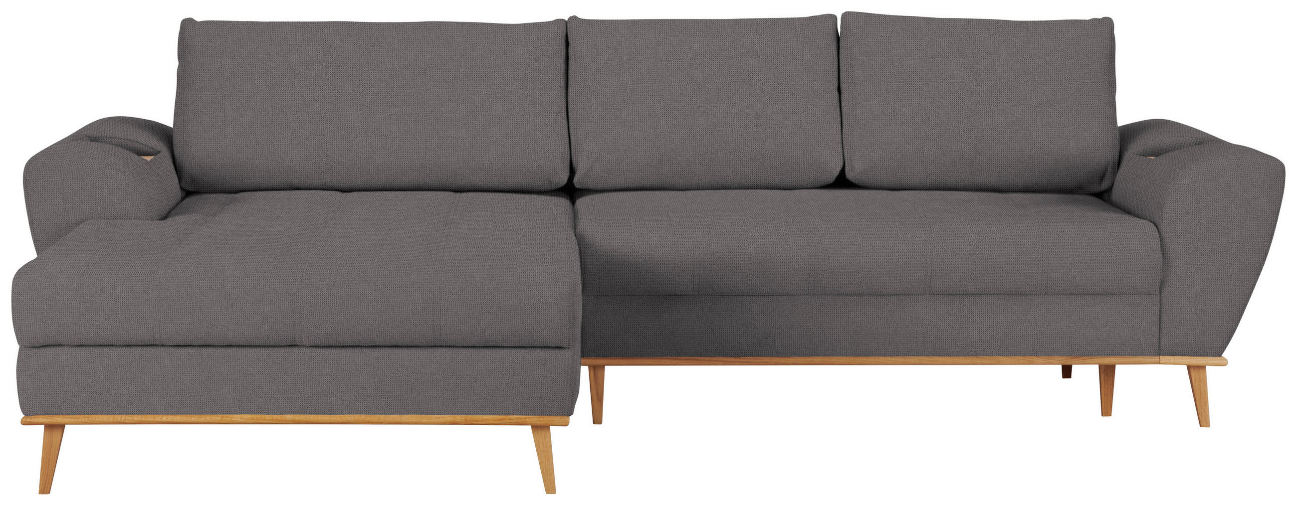 HÖRNSOFFA i vävt tyg grå  - grå/ekfärgad, Design, trä/textil (175/282cm) - Carryhome