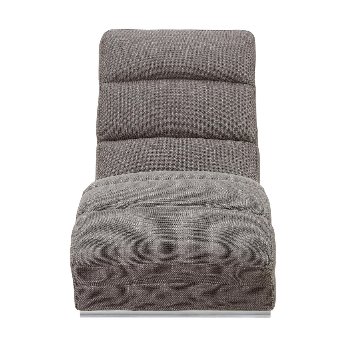 RELAXLIEGE Struktur Grau  - Chromfarben/Grau, MODERN, Textil/Metall (170/82/60cm) - Livetastic