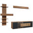WOHNWAND in Anthrazit, Eichefarben, Transparent - Eichefarben/Transparent, Natur, Glas/Holz (310/204/49cm) - Valnatura WOHNWAND in Anthrazit, Eichefarben, Transparent - Eichefarben/Transparent, Natur, Glas/Holz (310/204/49cm) - Valnatura