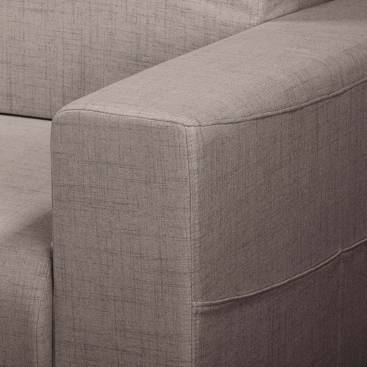 ECKSOFA Bella Graphitfarben Textilgeflecht  - Wengefarben/Graphitfarben, Design, Holz/Textil (257/174cm) - Livetastic