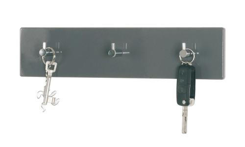 GARDEROBA ZIDNA siva, boje kroma metal, drvni materijal - siva/boje kroma, Design, drvni materijal/metal (34/5/8cm) - Modern Living