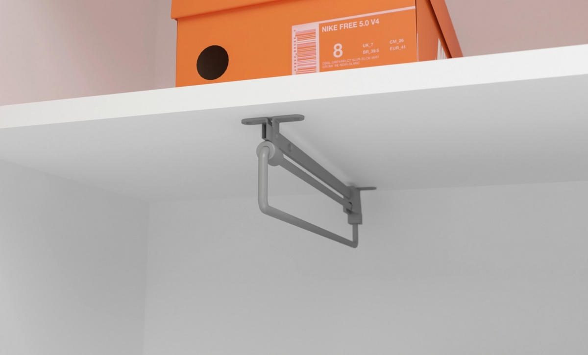 GARDEROBENSCHRANK  in 76/102/35 cm  - Silberfarben/Grau, KONVENTIONELL, Holzwerkstoff/Kunststoff (76/102/35cm) - MID.YOU